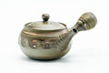 Japanese Kyusu - Carved Green Marbled Nerikomi Tokoname-yaki Mesh Teapot - 300ml