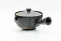 Japanese Kyusu - Black Matte Glazed Sasame Ceramic Filter Teapot - 400ml