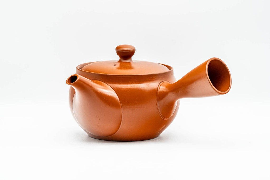 Japanese Kyusu - Classic Red Shudei Tokoname-yaki Mesh Teapot - 350ml