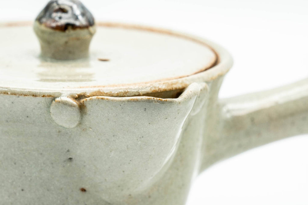 Japanese Kyusu - Long Grass Grey Glazed Karatsu-yaki Do-ake Teapot - 160ml