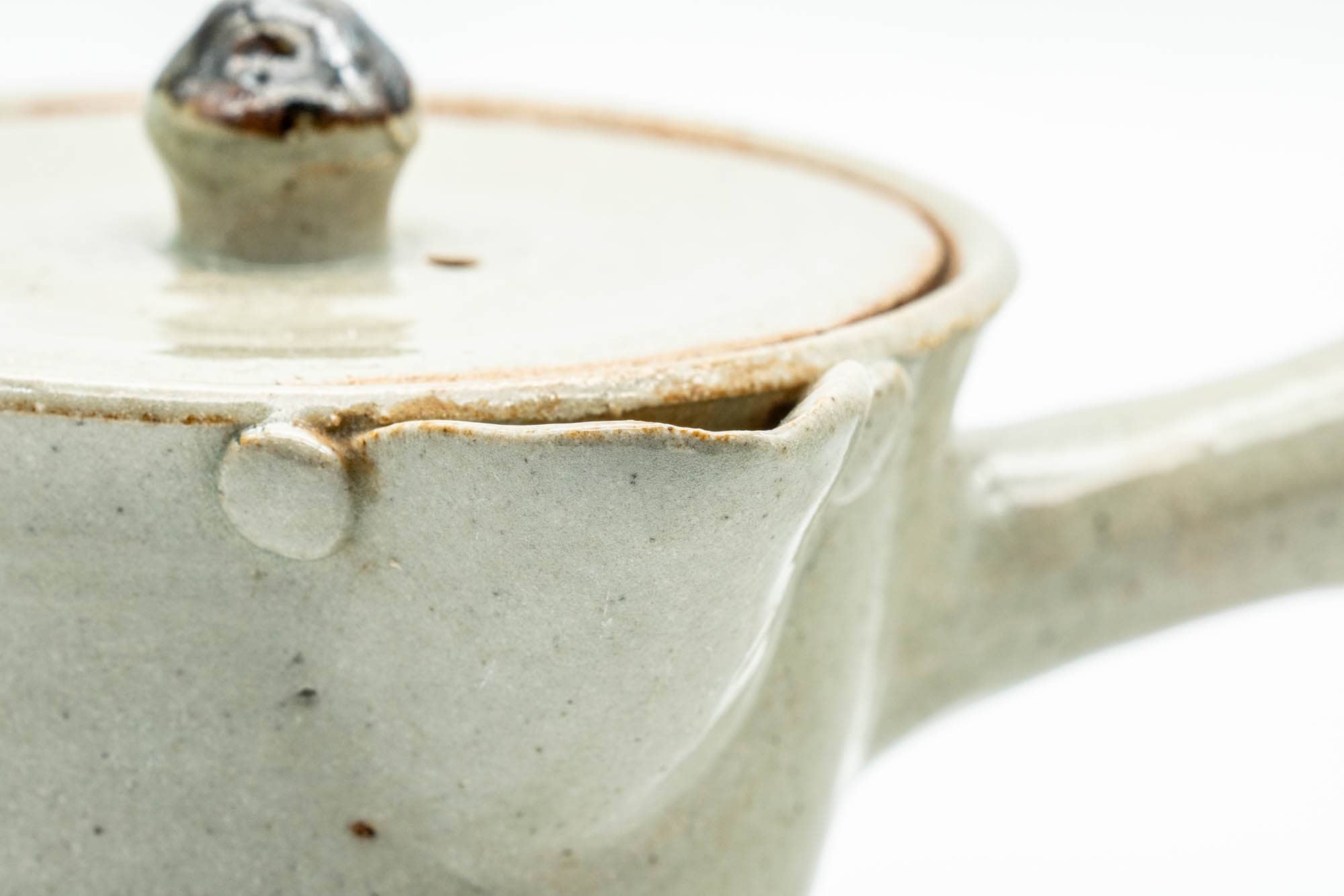 Japanese Kyusu - Long Grass Grey Glazed Karatsu-yaki Do-ake Teapot - 160ml