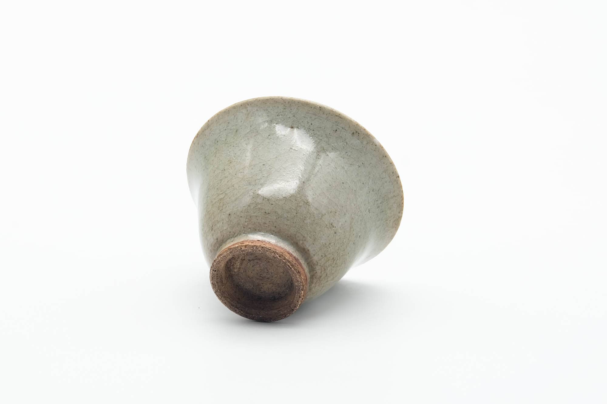 Japanese Teacup - Small Sage Gray Celadon Glazed Guinomi - 50ml