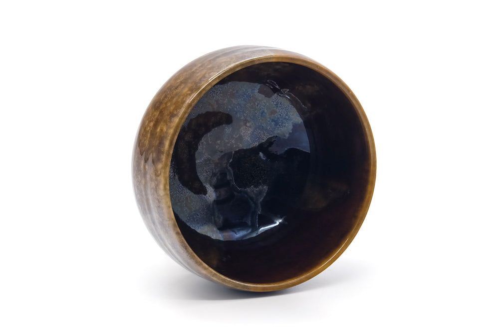Japanese Matcha Bowl - Brown Drip-Glazed Chawan - 475ml