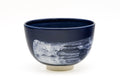 Blue Hakeme Kiyomizu Chawan