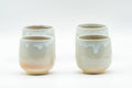 Japanese Teacups - Set of 4 天鵬山 Tsubaki Kiln 椿窯 Hagi-yaki Yunomi - 90ml