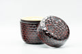 Japanese Chazutsu - Burgundy Plum Blossoms Plastic Tea Canister - 275ml