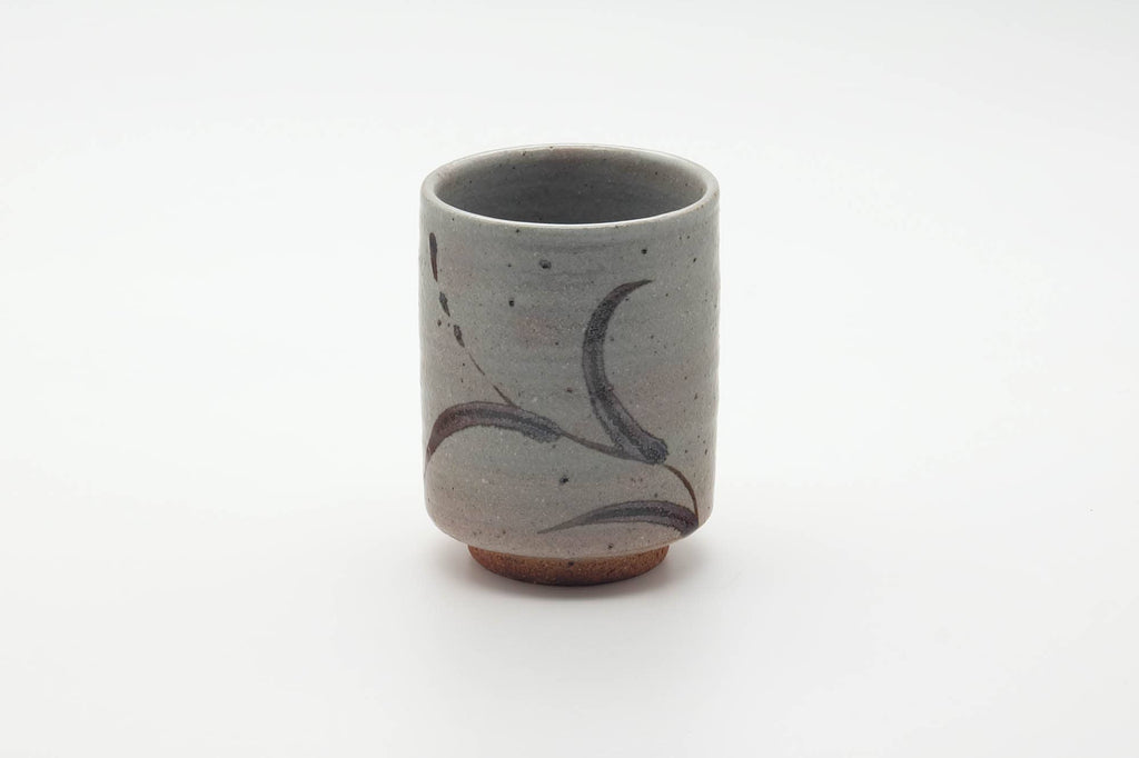 Japanese Teacup - Long Grass Grey Glazed Karatsu-yaki Yunomi - 190ml