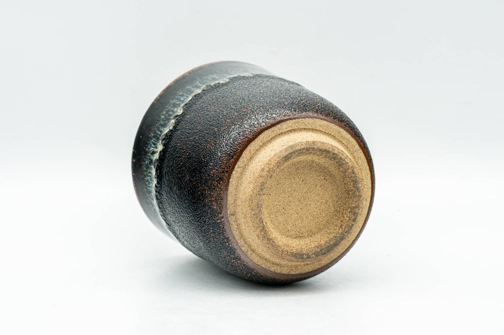 Japanese Teacup - Black Brown Drip-Glazed Yunomi - 150ml