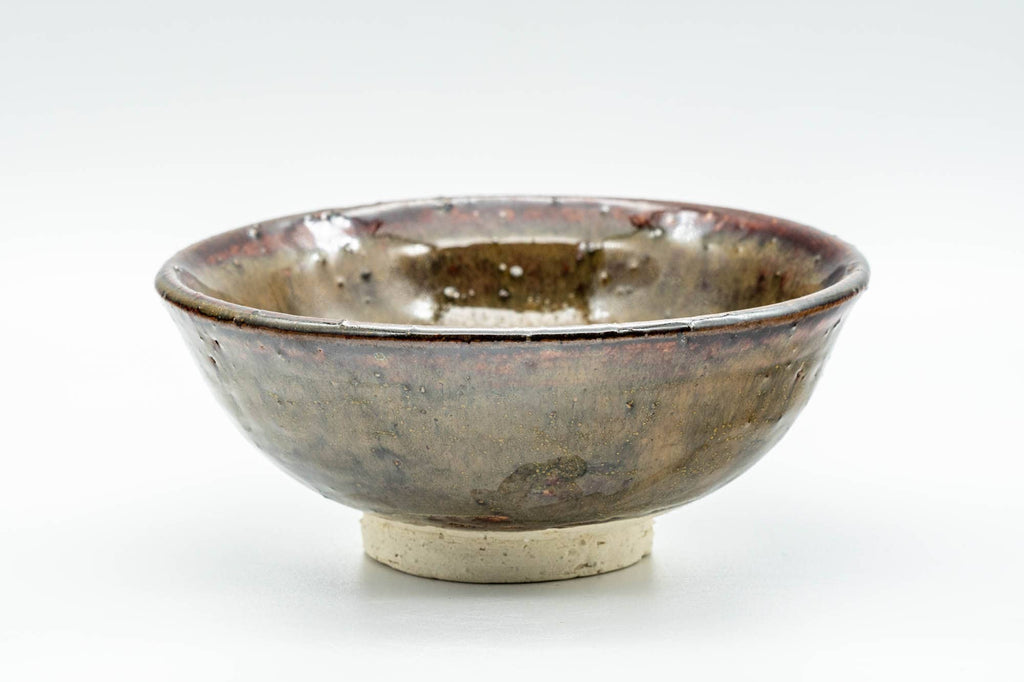 Japanese Matcha Bowl - Small Brown Glazed Textured Chawan - 150ml
