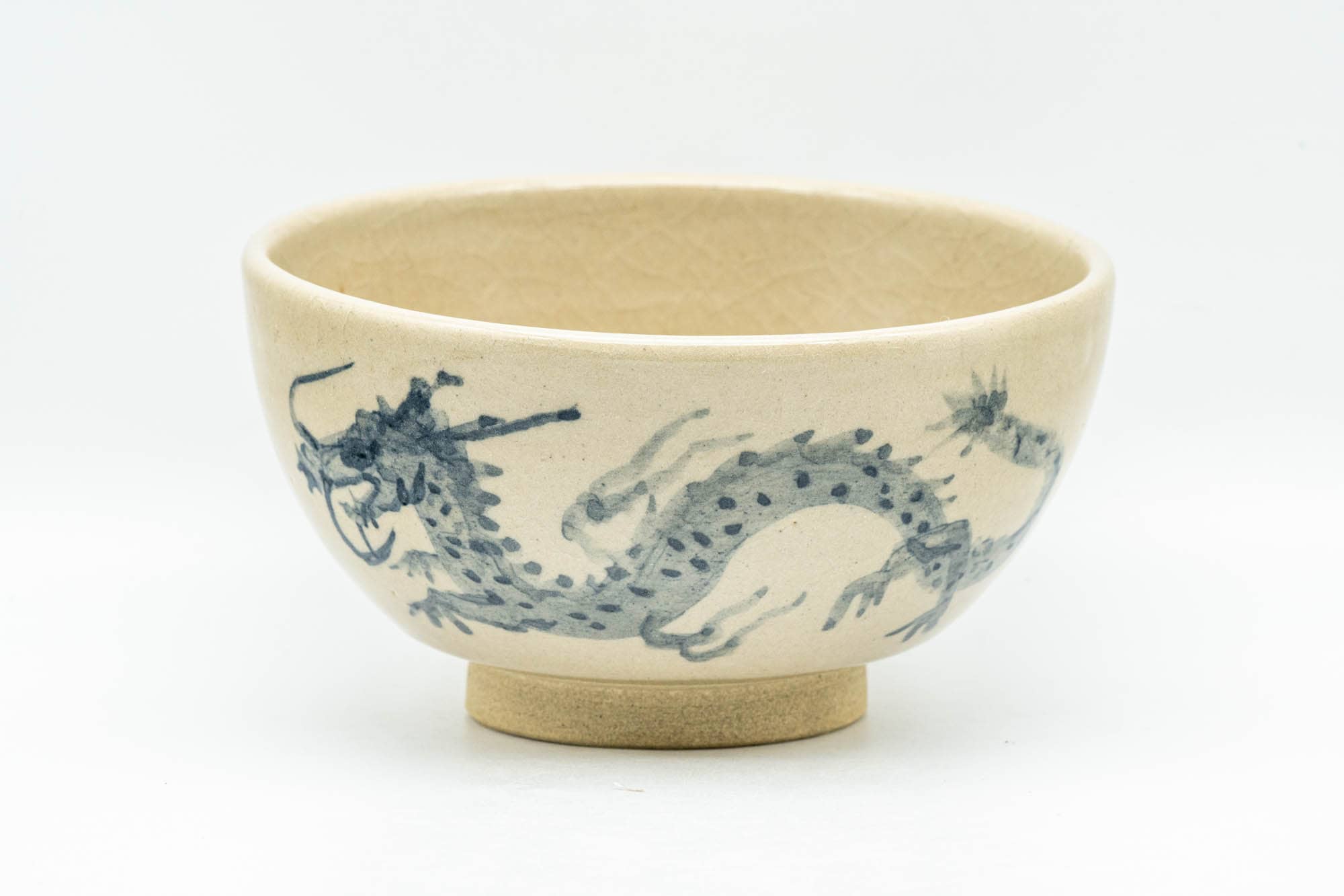Japanese Matcha Bowl - Dragon Painted Wan-nari Undulating Chawan - 250ml