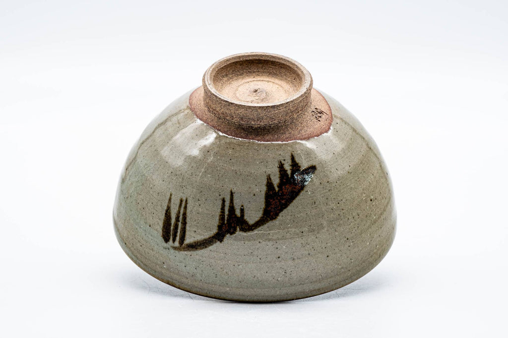 Japanese Matcha Bowl - Abstract Sage Green Glazed Karatsu-yaki Chawan - 200ml