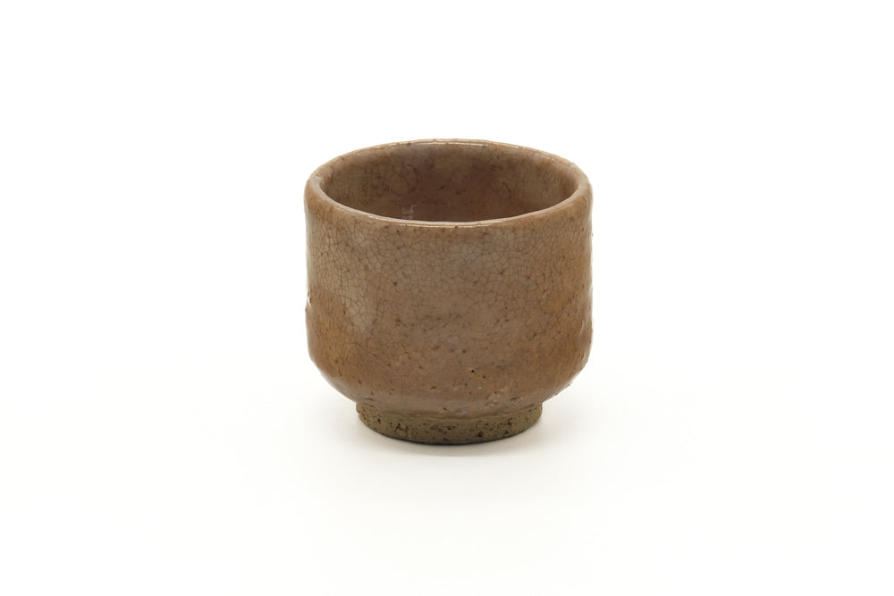 Japanese Teacup - Beige White Drip-Glazed Hagi Yunomi - 80ml