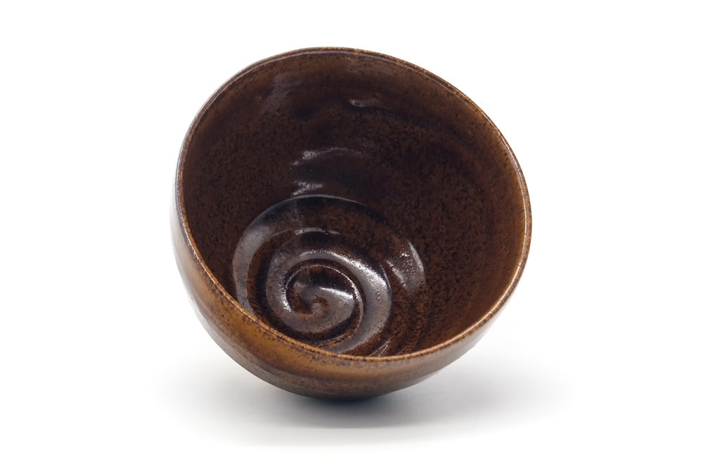 Japanese Matcha Bowl - Brown Speckled Chawan - 400ml