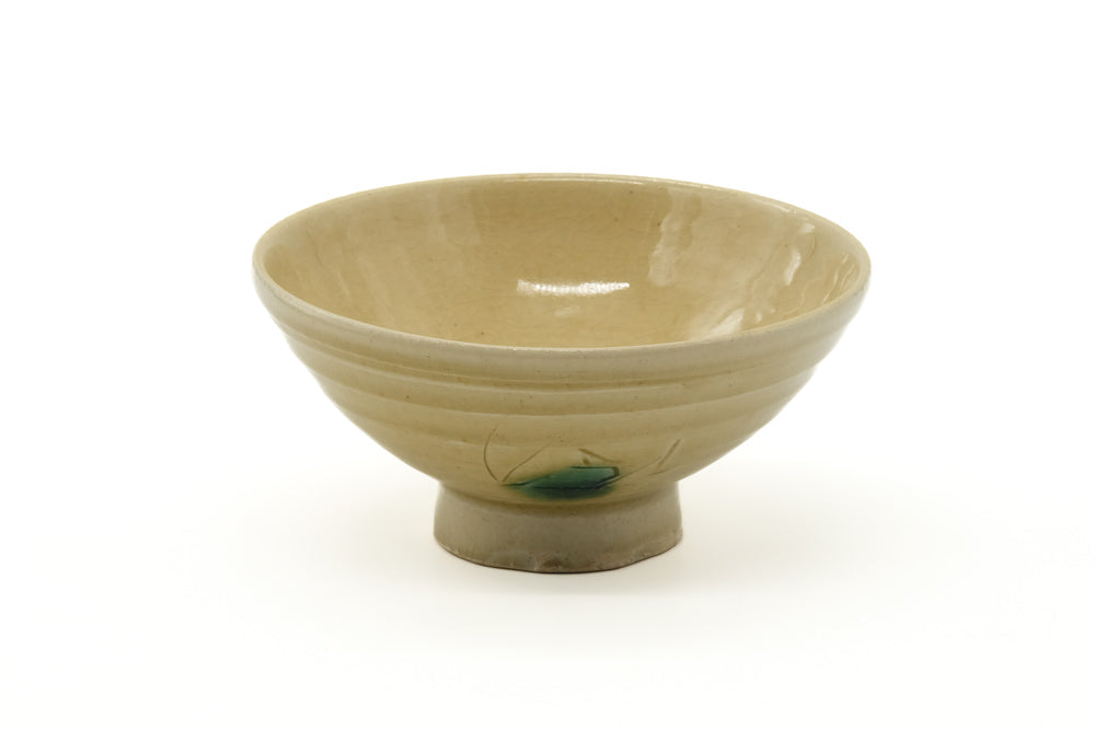 Japanese Matcha Bowl - Yellow Ki-Seto Glazed Summer Chawan - 325ml