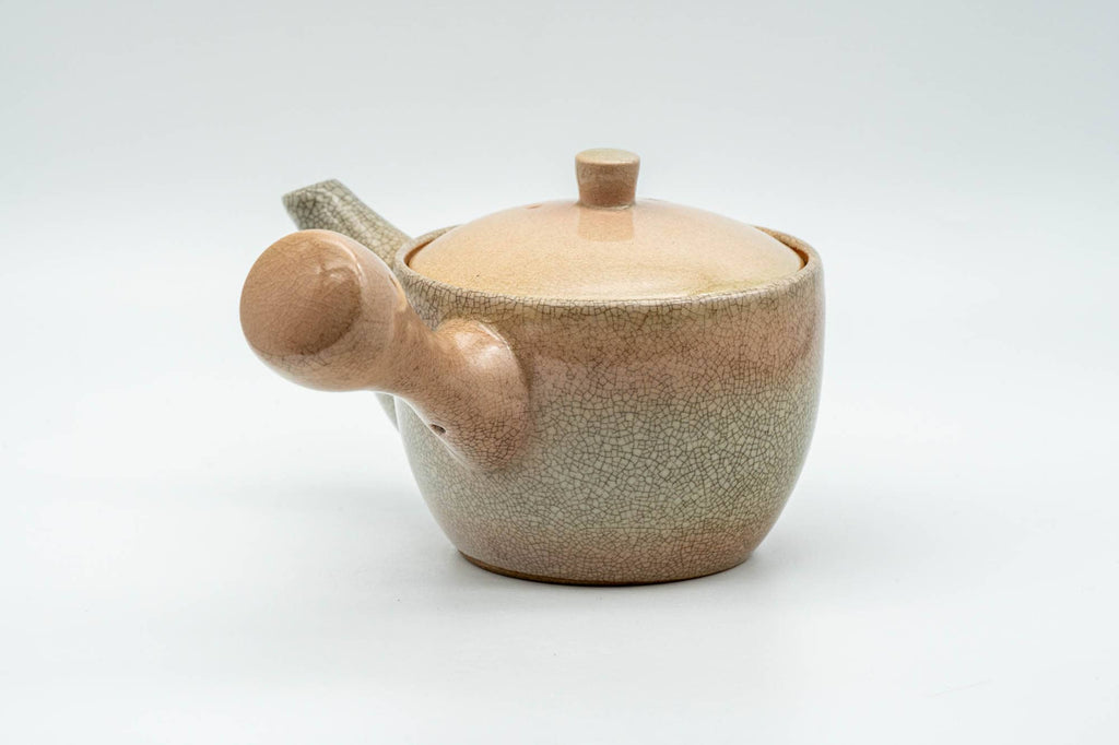 Japanese Kyusu - Beige Weathered Hagi-yaki Do-ake Teapot - 240ml