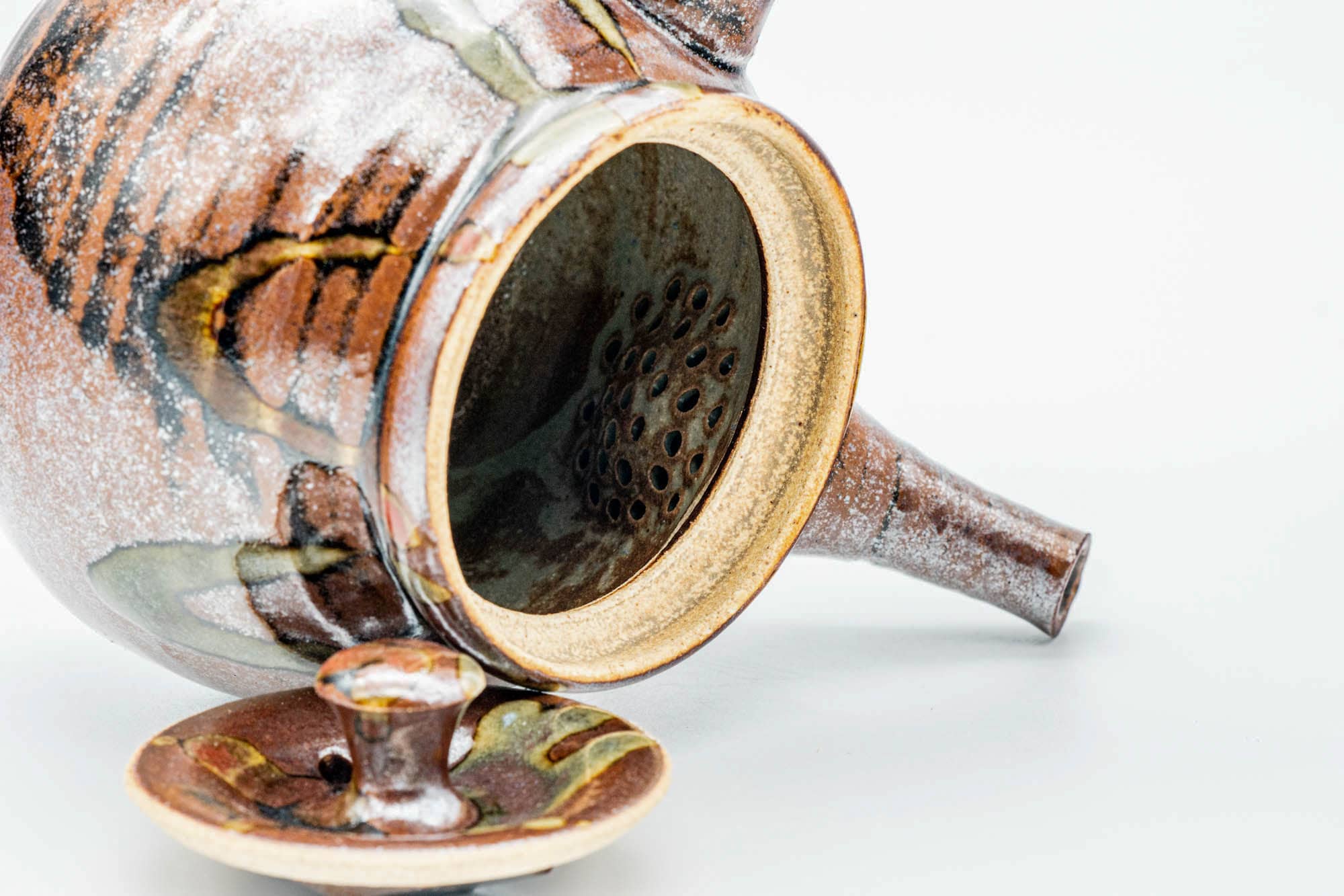 Japanese Kyusu - Brown Drip-Glazed Do-ake Teapot - 400ml