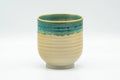 Japanese Teacup - Beige Speckled Teal Agano-yaki Yunomi - 150ml