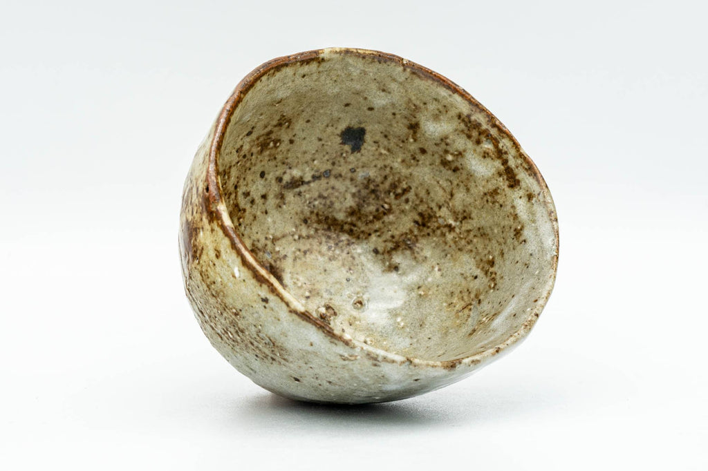 Japanese Teacup - Beige Textured Glazed Wabi Sabi Yunomi - 90ml