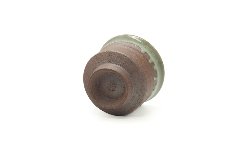 Japanese Teacup - Brown Green Glazed Yunomi - 165ml