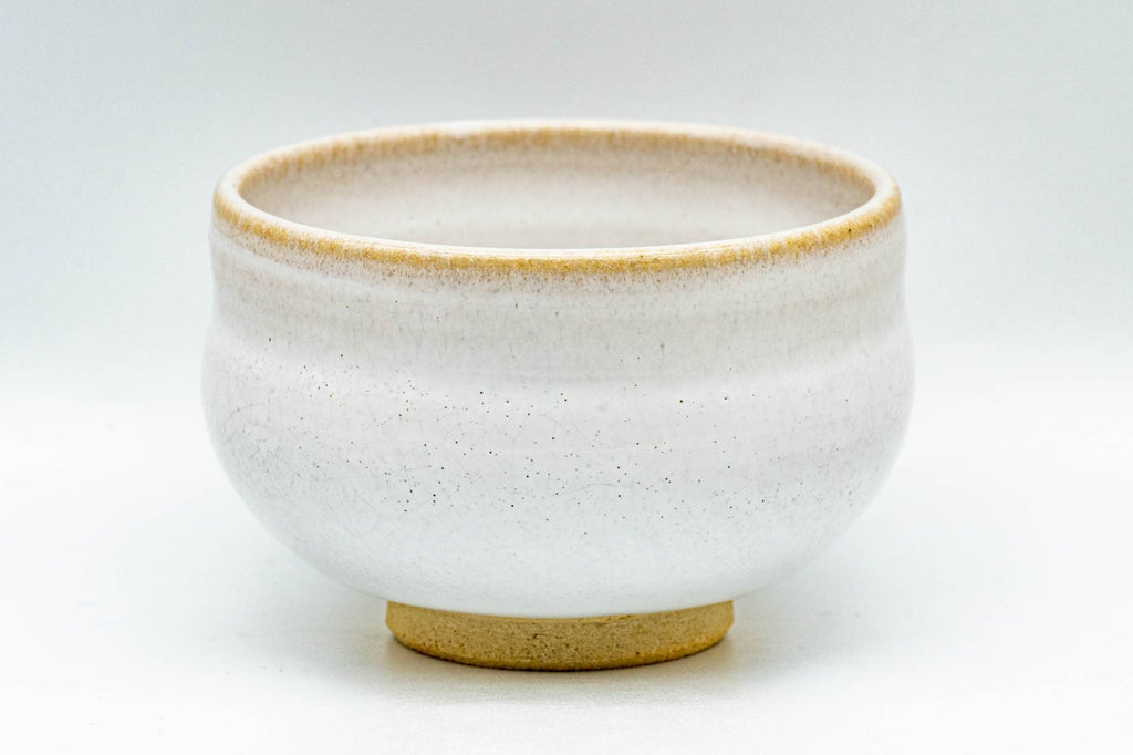 Japanese Teacup - 赤膚山 Akiyama Kiln White Glazed Akahada-yaki Yunomi - 160ml