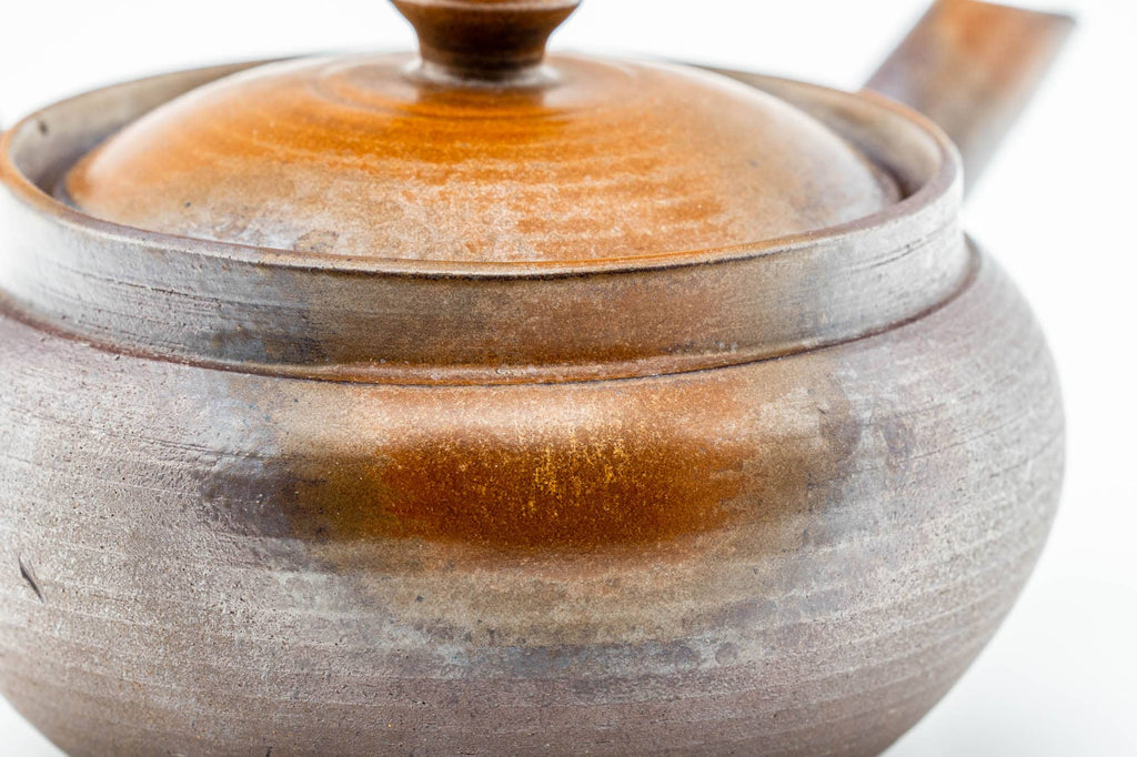 Japanese Kyusu - Ash Glazed Banko-yaki Mesh Teapot - 230ml
