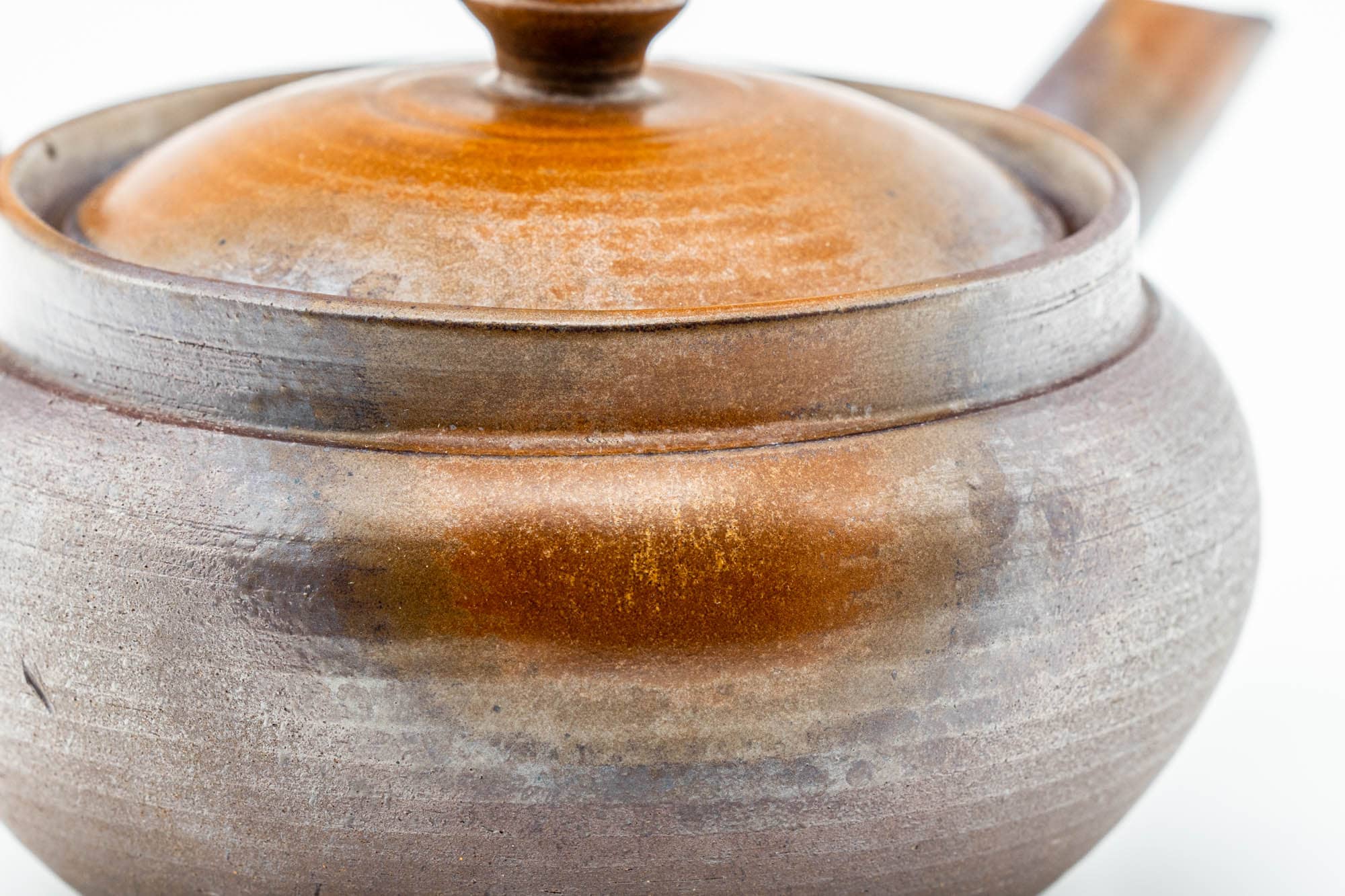 Japanese Kyusu - Ash Glazed Banko-yaki Mesh Teapot - 230ml