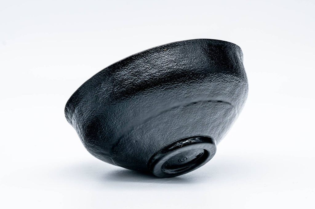 Gold Spotted Black Glass Chawan