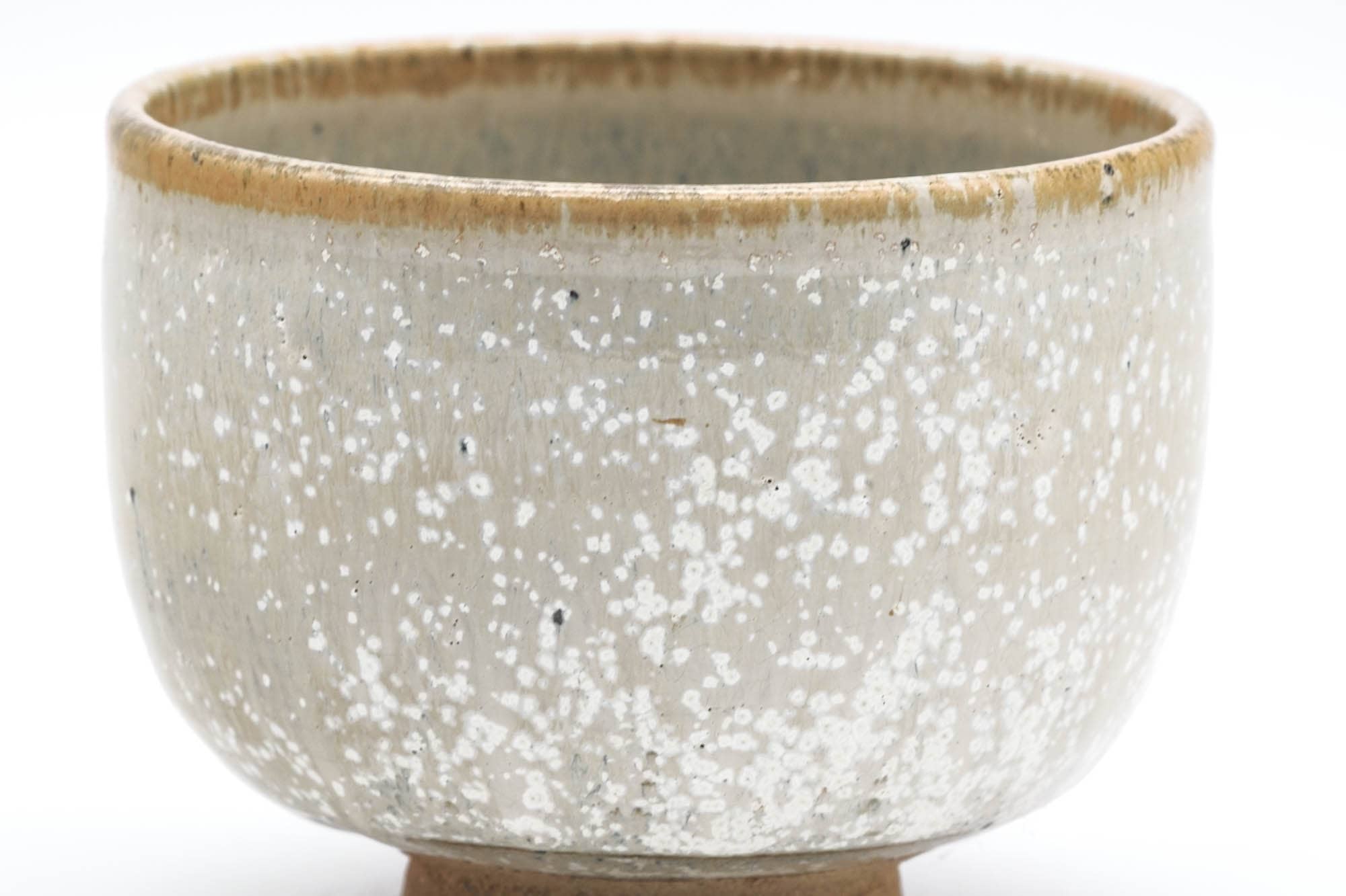 Japanese Matcha Bowl - Grey White Speckle Glazed Chawan - 250ml