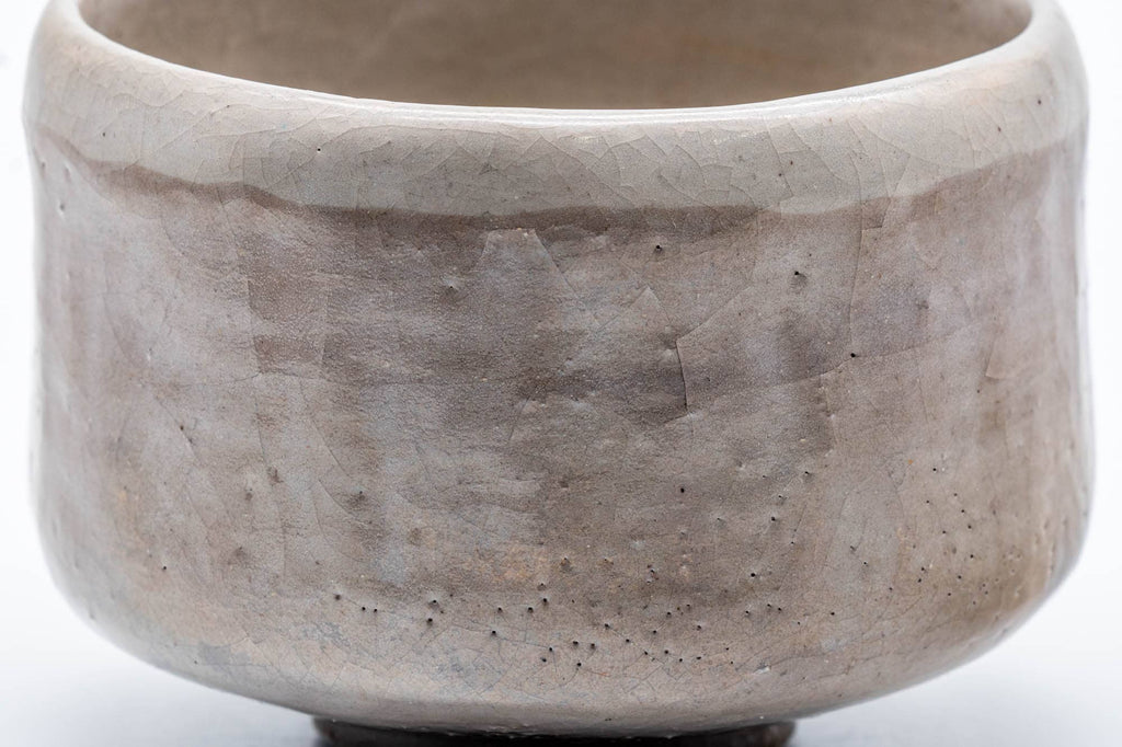 Japanese Matcha Bowl - 手 Warm White Glazed Raku Chawan - 300ml
