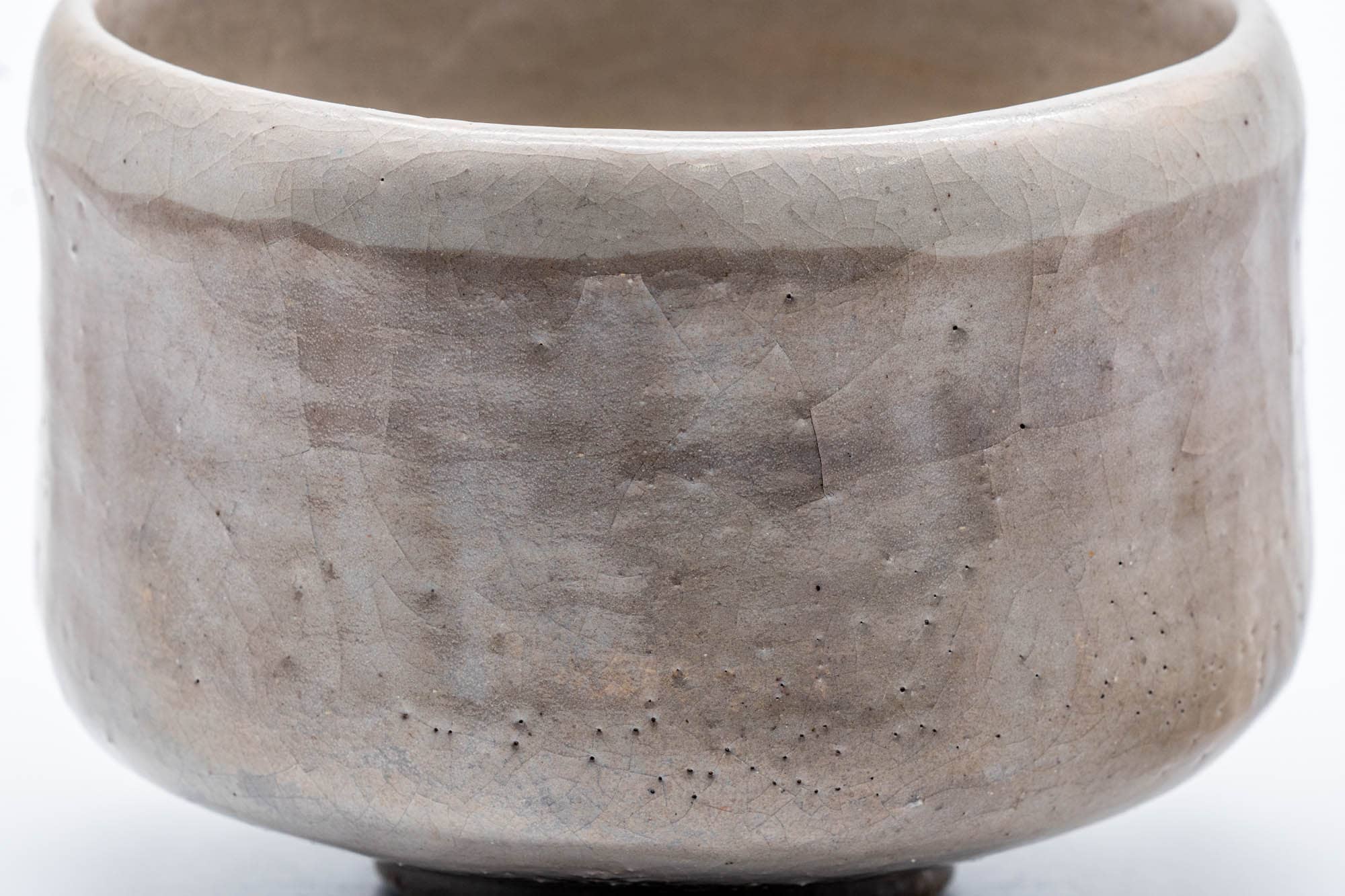 Japanese Matcha Bowl - 手 Warm White Glazed Raku Chawan - 300ml