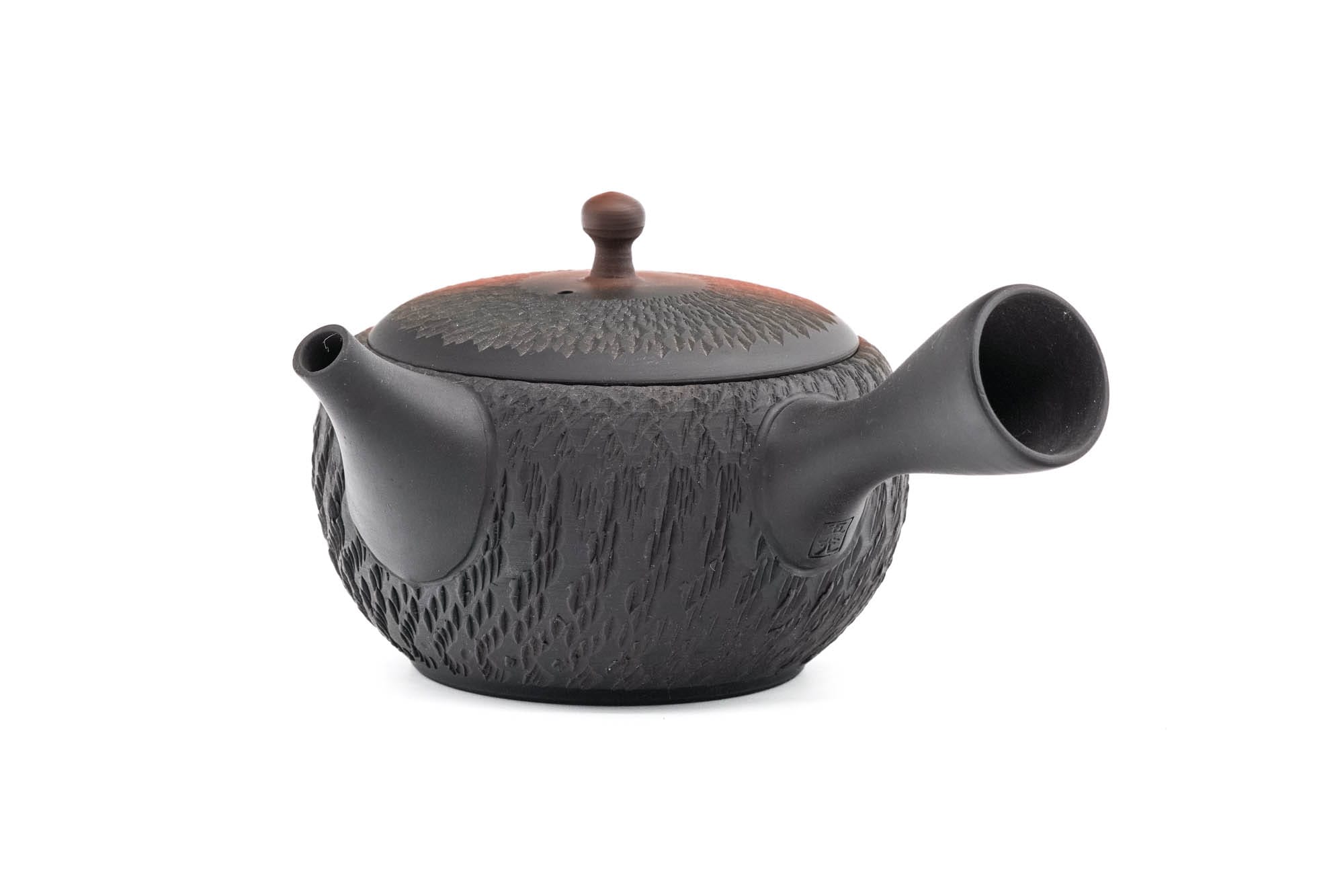 Black Red Tochiri Yōhen Tokoname Teapot - 280ml