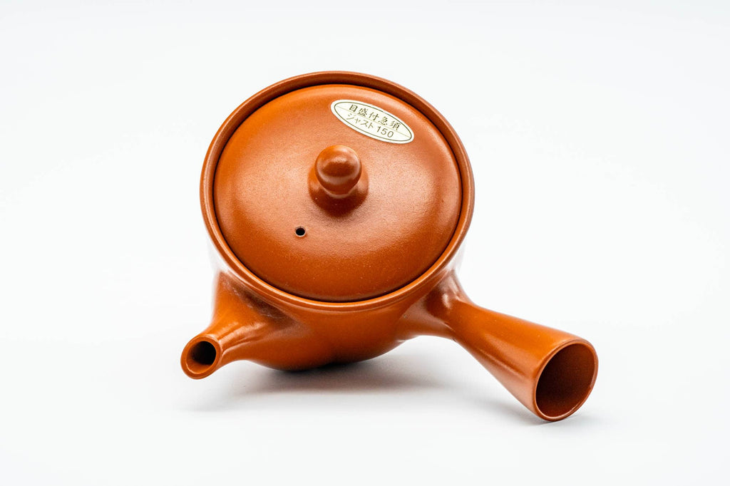 Japanese Kyusu - Plum Blossom Engraved Tokoname-yaki Mesh Teapot - 260ml