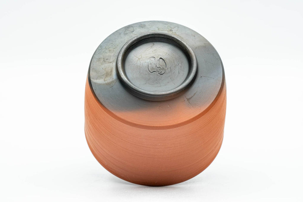 Japanese Teacup - Black Red Yohen Tokoname-yaki Yunomi - 80ml