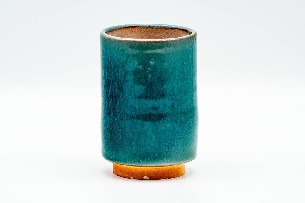 Japanese Teacup - Deep Sea Green Tsutsu-gata Yunomi - 95ml