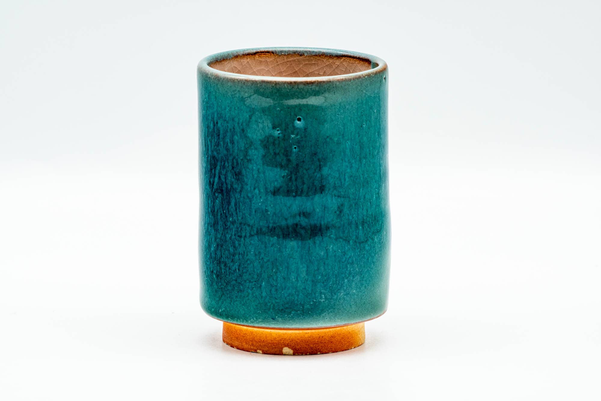 Japanese Teacup - Deep Sea Green Tsutsu-gata Yunomi - 95ml