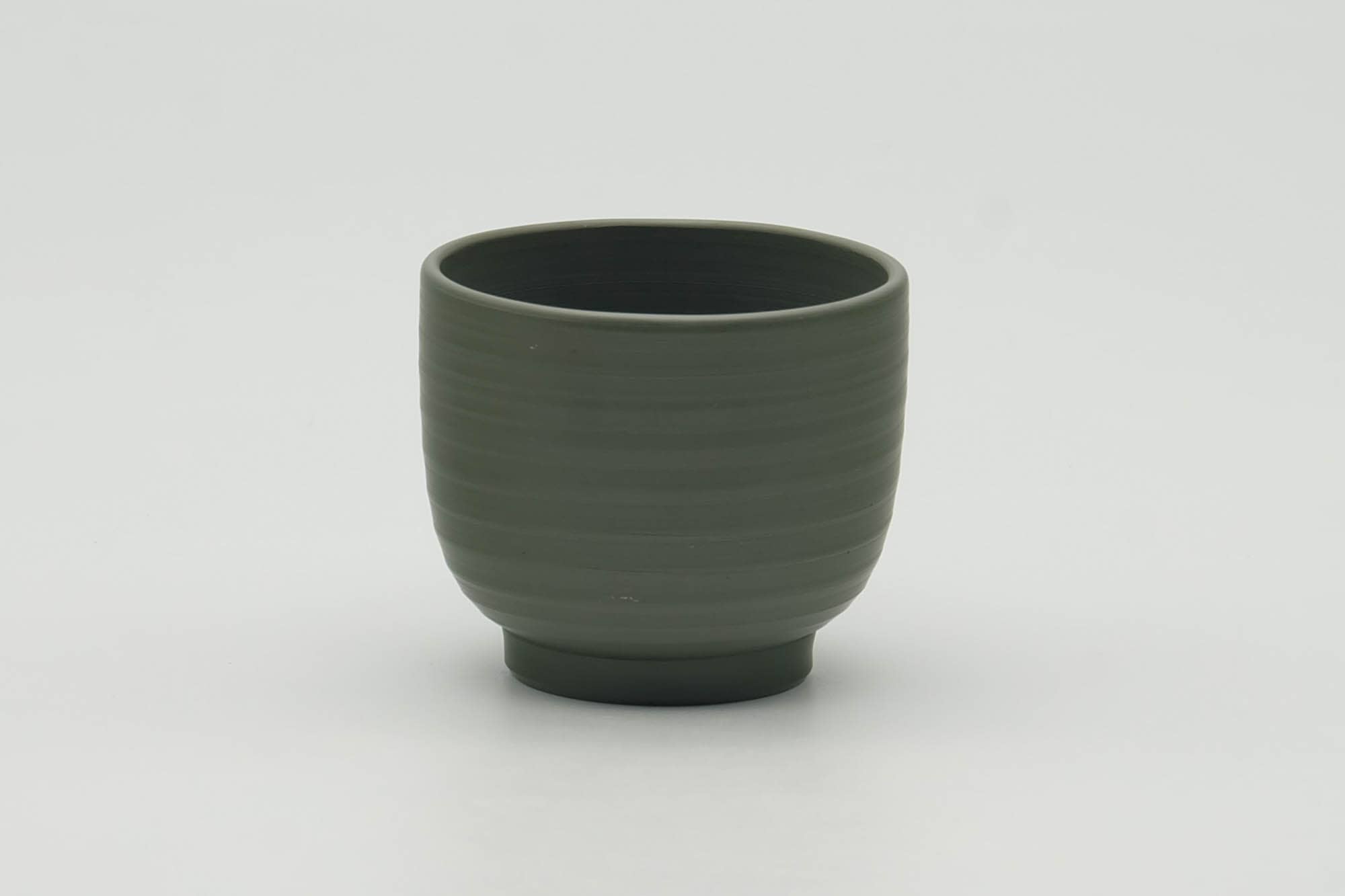 Japanese Teacup - Spiraling Green Ryokudei Tokoname-yaki Yunomi - 60ml