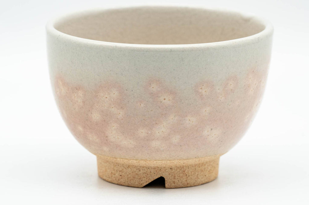 Japanese Teacups - Pair of Gohonte Pink Spotted Hagi-yaki Yunomi - 90ml