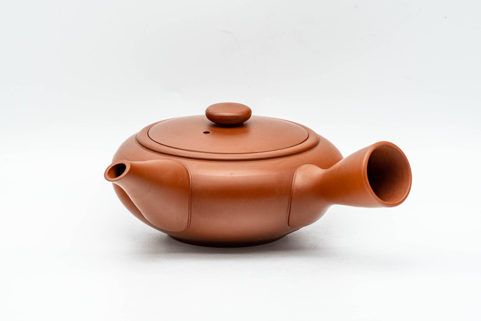 Japanese Kyusu - Calligraphy Engraved Red Shudei Tokoname-yaki Debeso Teapot - 140ml