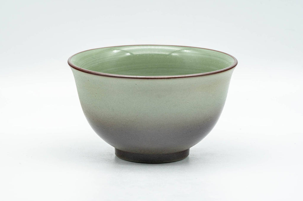 Japanese Teacup - Green Floral Arita-yaki Yunomi - 120ml