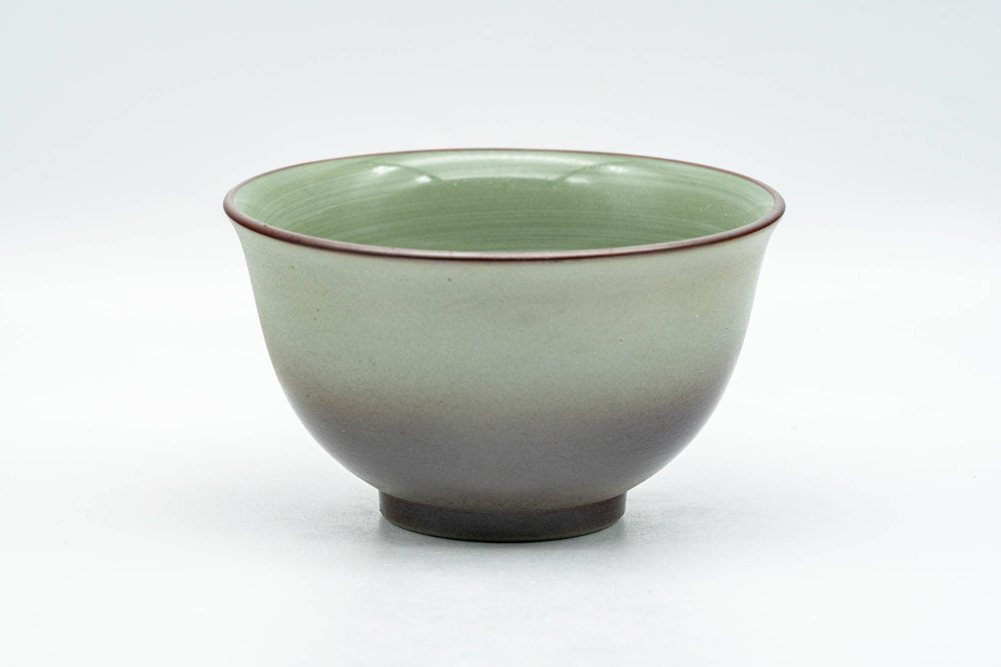 Japanese Teacup - Green Floral Arita-yaki Yunomi - 120ml