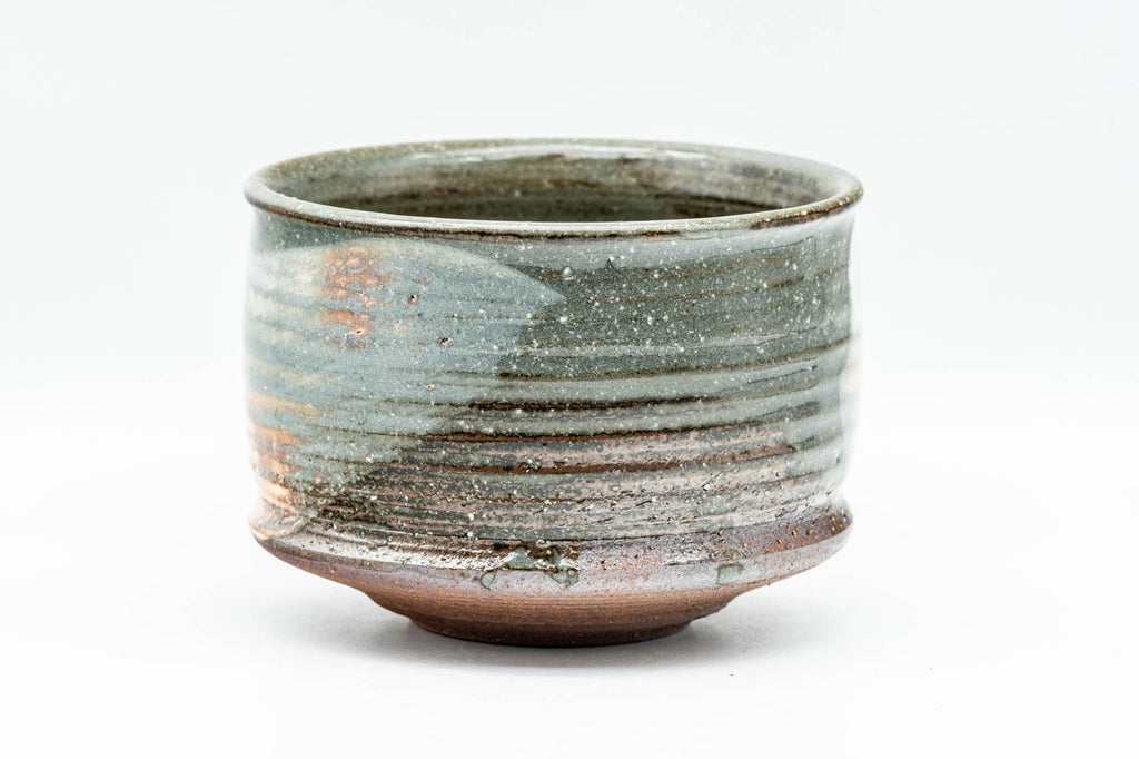 Japanese Matcha Bowl - 緑栄窯 Ryokuei Kiln - Speckled Gohonte Hakeme Hagi-yaki Chawan - 250ml