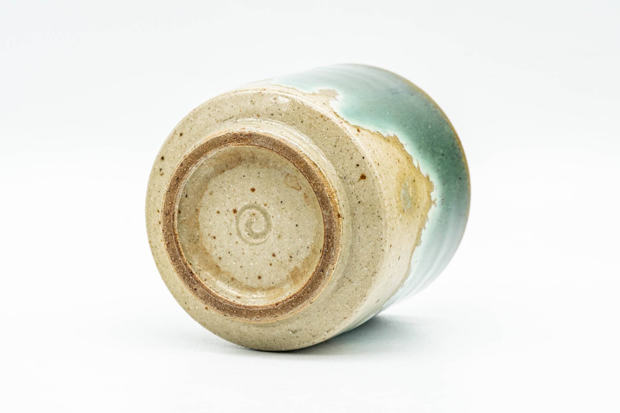 Japanese Teacup - Green Drip-Glazed Agano-yaki Yunomi - 90ml