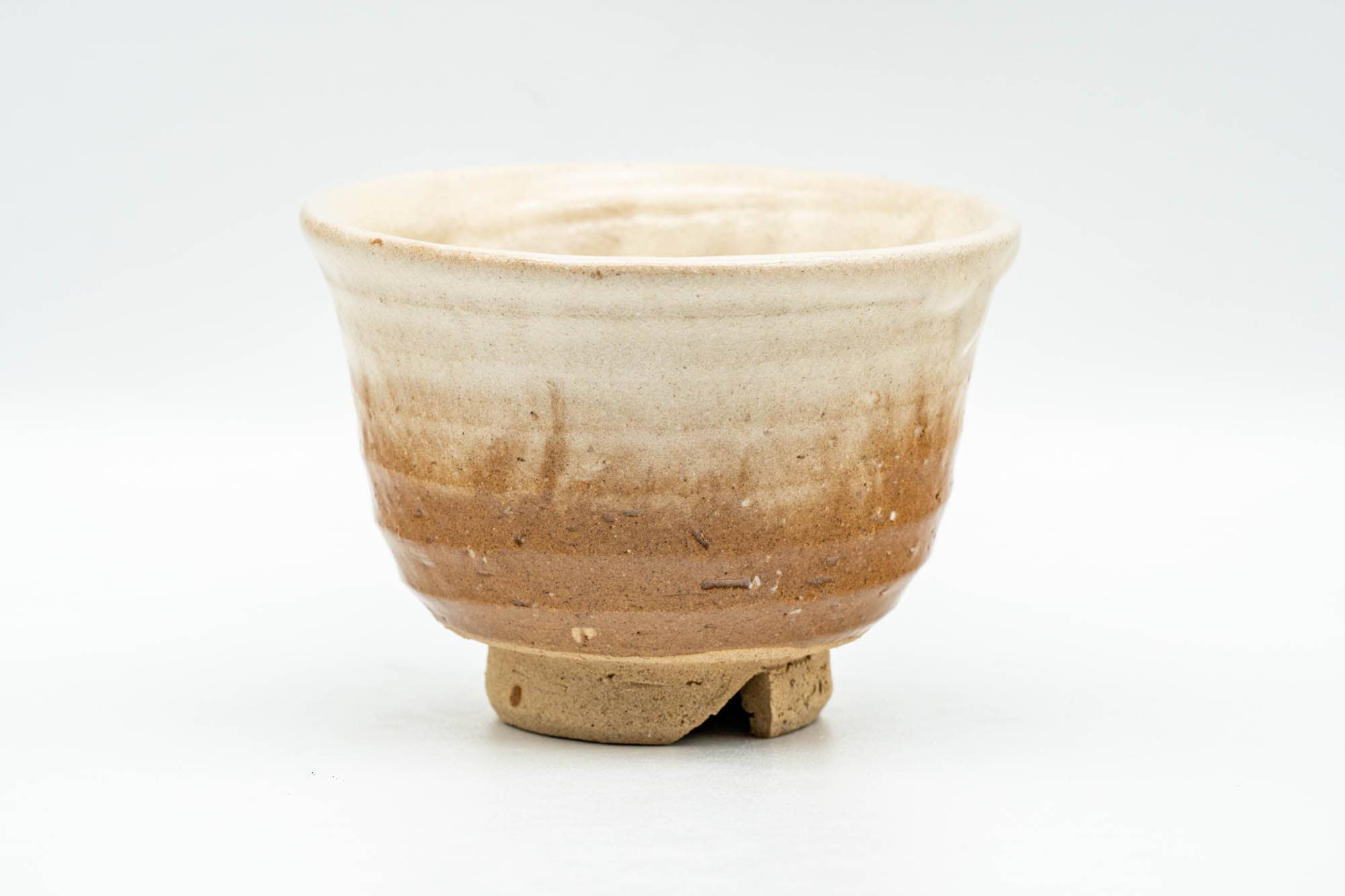 Japanese Teacup - Beige Milky White Drip-Glazed Hagi-yaki Yunomi - 100ml