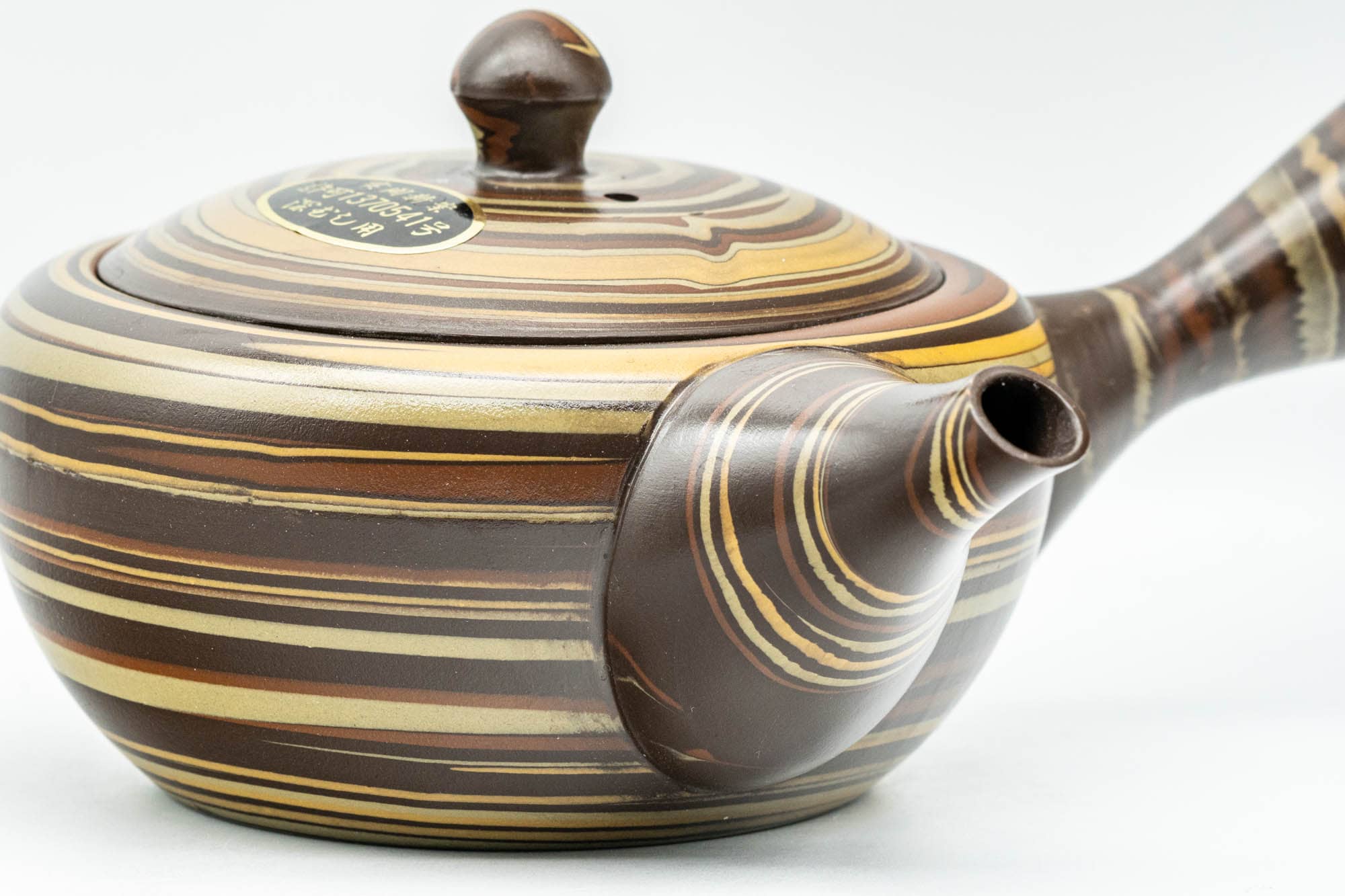 Japanese Kyusu - 伸康 Nobuyasu - Nerikomi Tokoname-yaki Teapot - 275ml