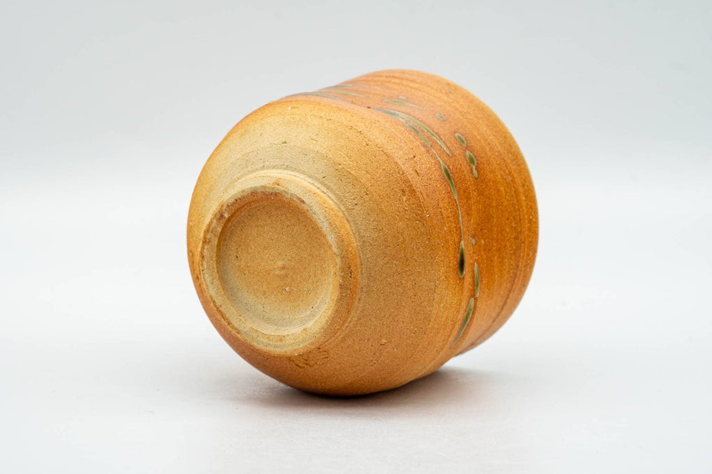 Japanese Teacup - Orange Green Streaking Glazed Yunomi - 120ml