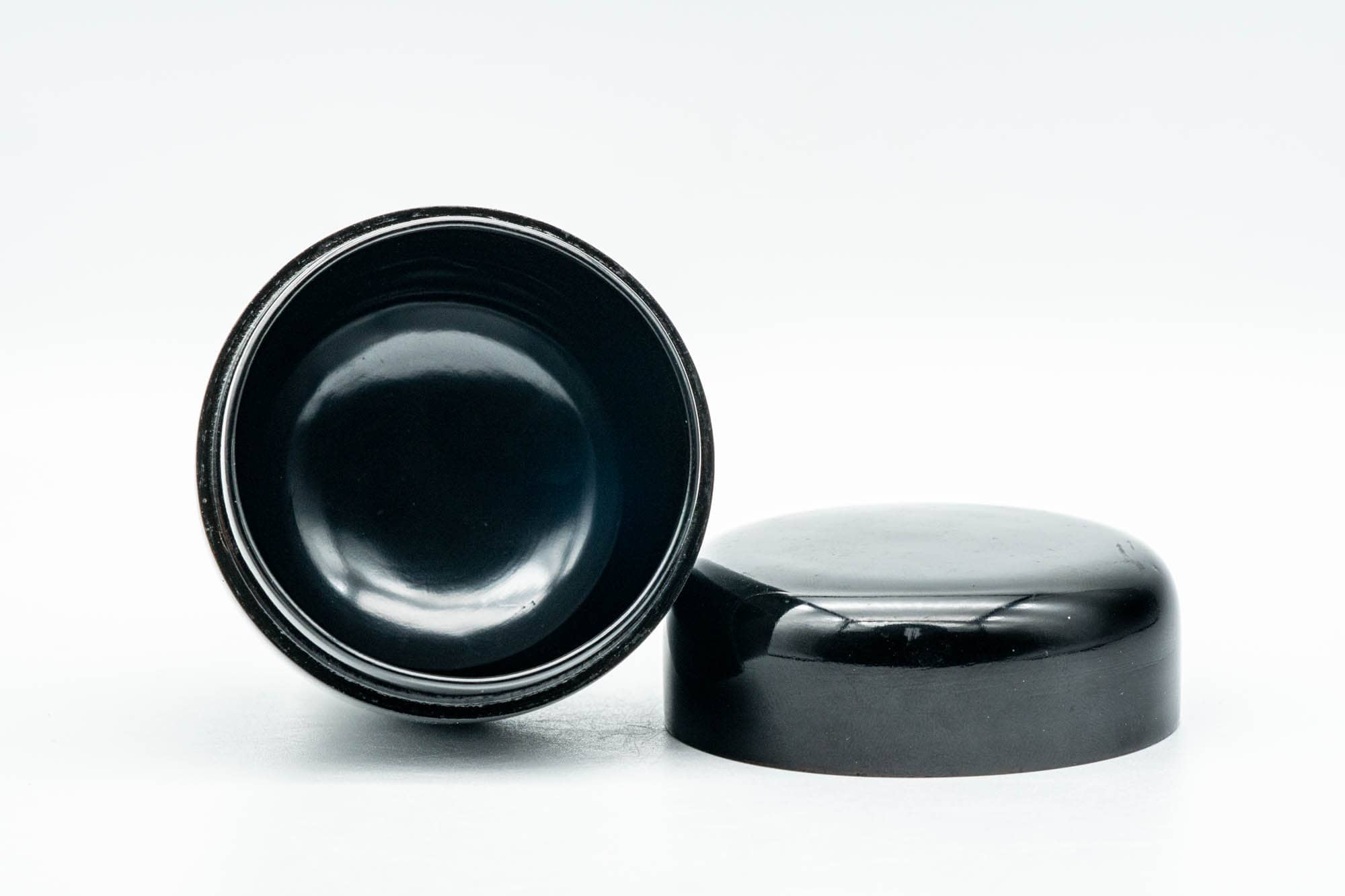 Japanese Natsume - Black Lacquered Wooden Matcha Tea Canister - 100ml