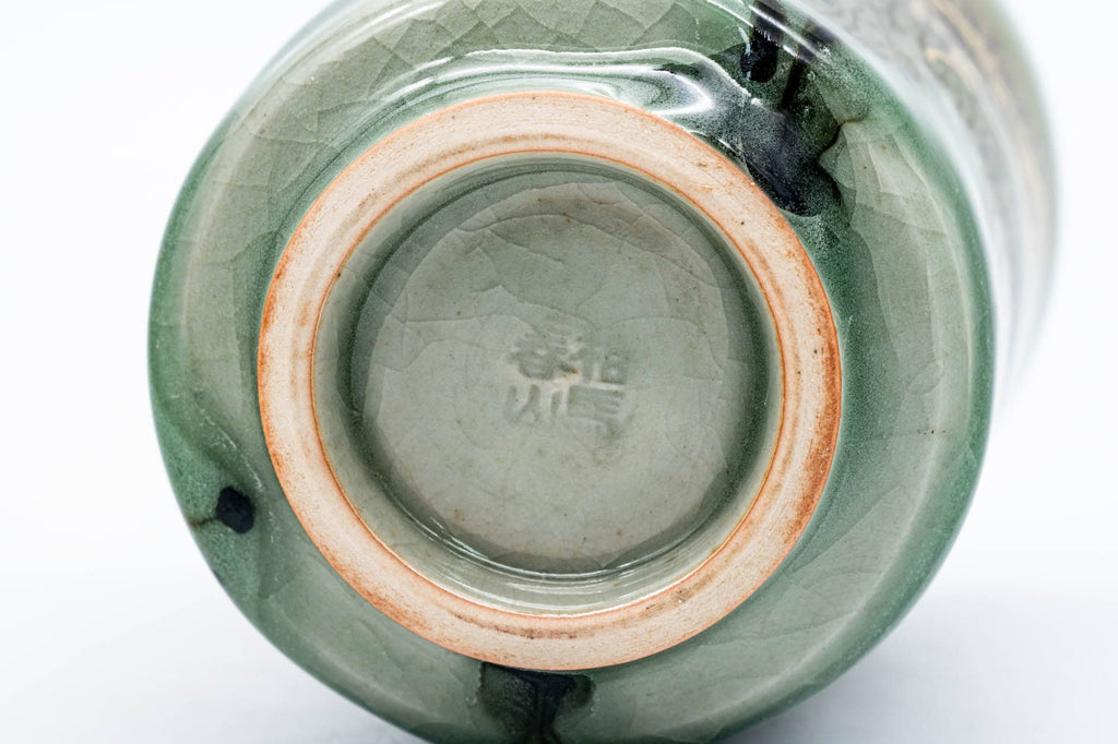 Japanese Teacup - Gold Horse Drip-Glazed Obori Soma-yaki Yunomi - 150ml
