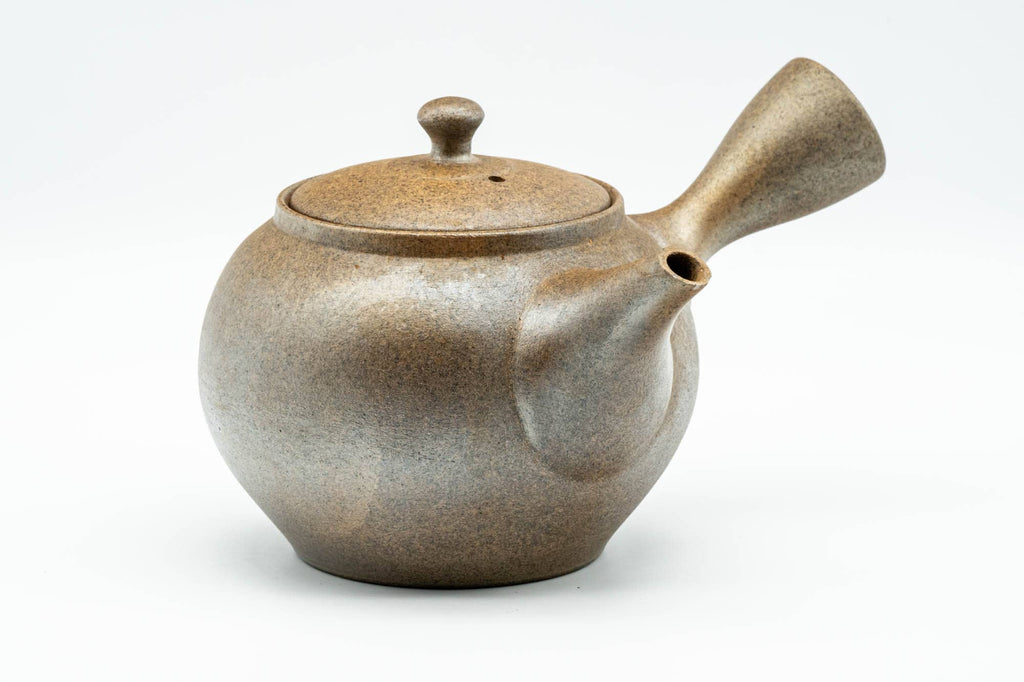 Japanese Kyusu - Beige Stoneware Bizen-yaki Debeso Teapot - 300ml