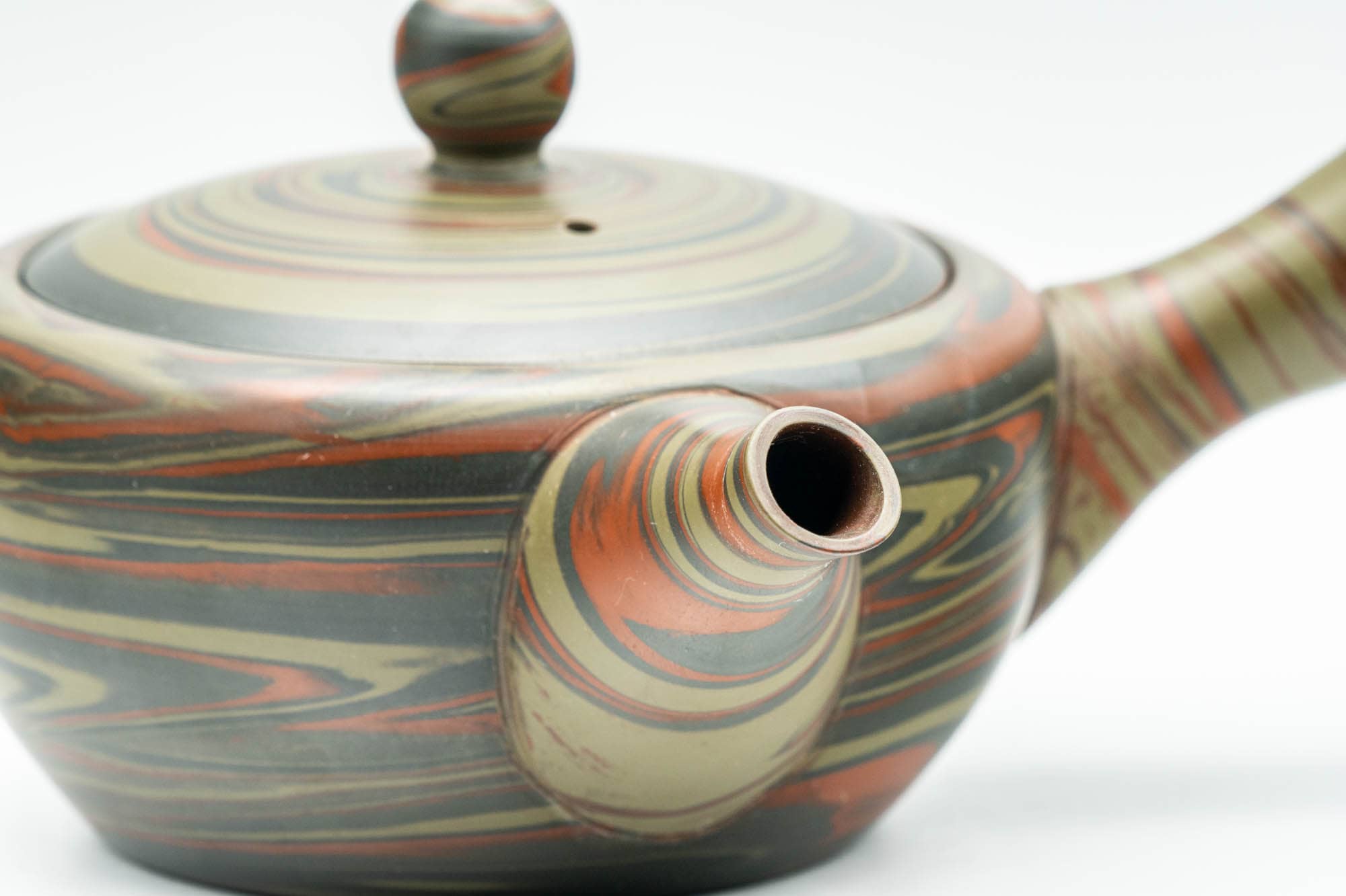 Japanese Kyusu - Nerikomi Tokoname-yaki Debeso Teapot - 250ml