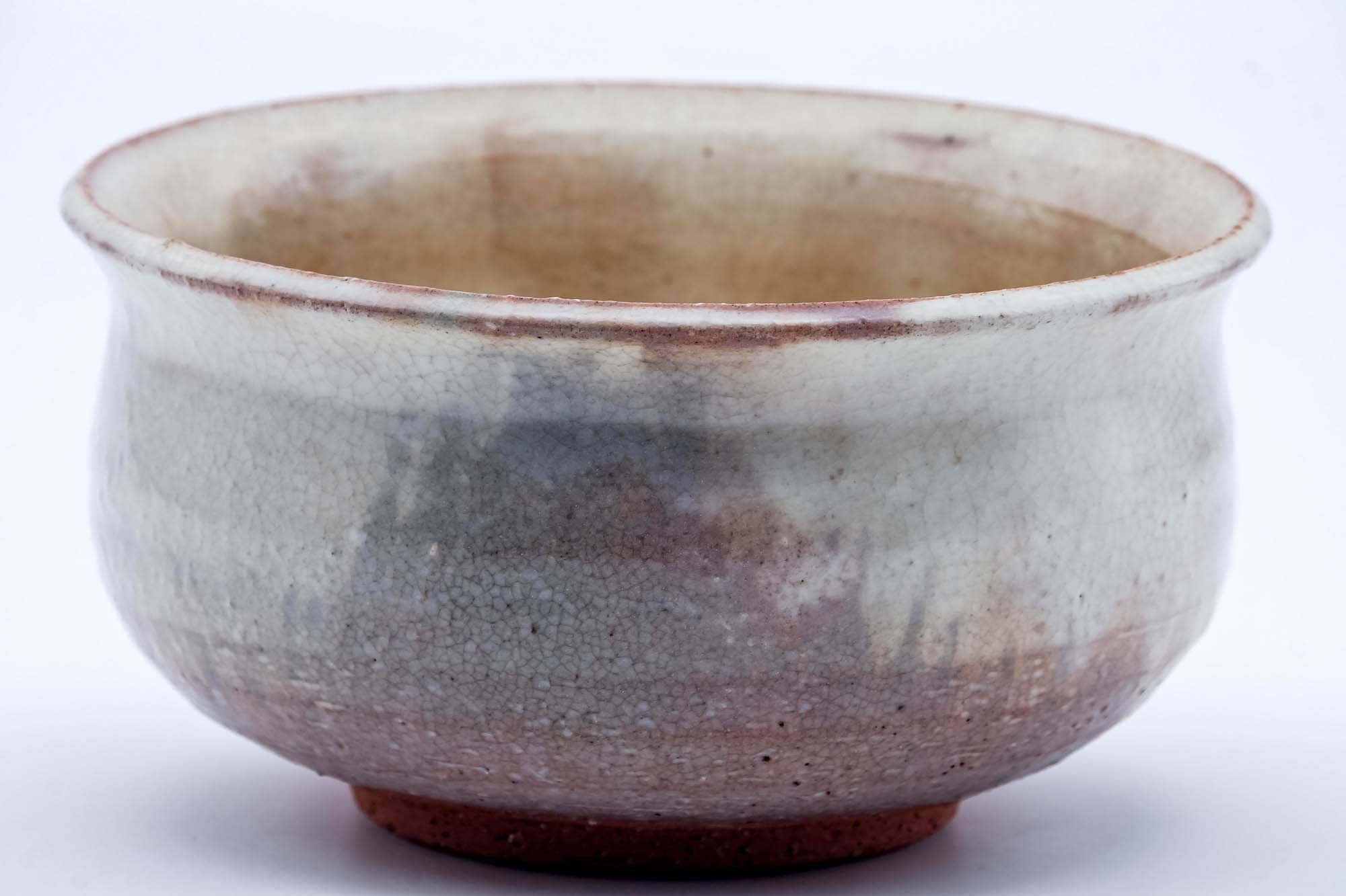 Japanese Kensui - Pink White Drip-Glazed Tea Ceremony Water Bowl - 530ml
